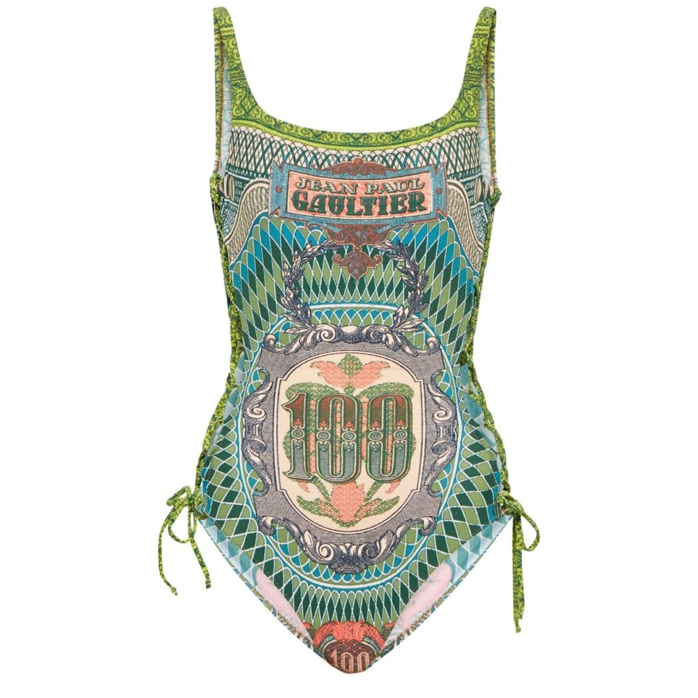 Jean Paul Gaultier Green One Piece Swimsuit